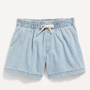 Youth Old Navy High-Rise Blue and White Striped Shorts